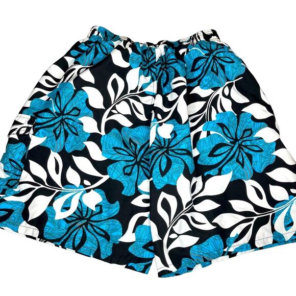 Speedo Hawaiian Print Swim Trunks - Picture 2 of 6